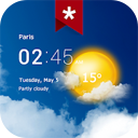 Transparent Clock and Weather Pro